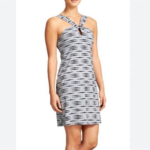 Athleta KIKI Black Gray Halter Athleisure Swim Dress - Picture 2 of 12